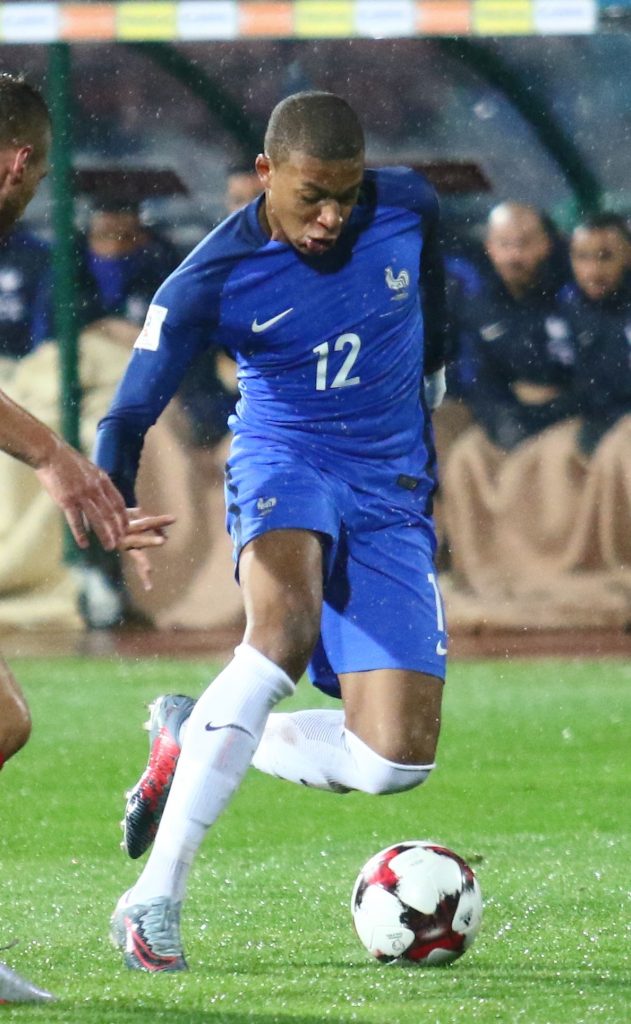 Kylian Mbappé lors d’un match avec l’équipe de France